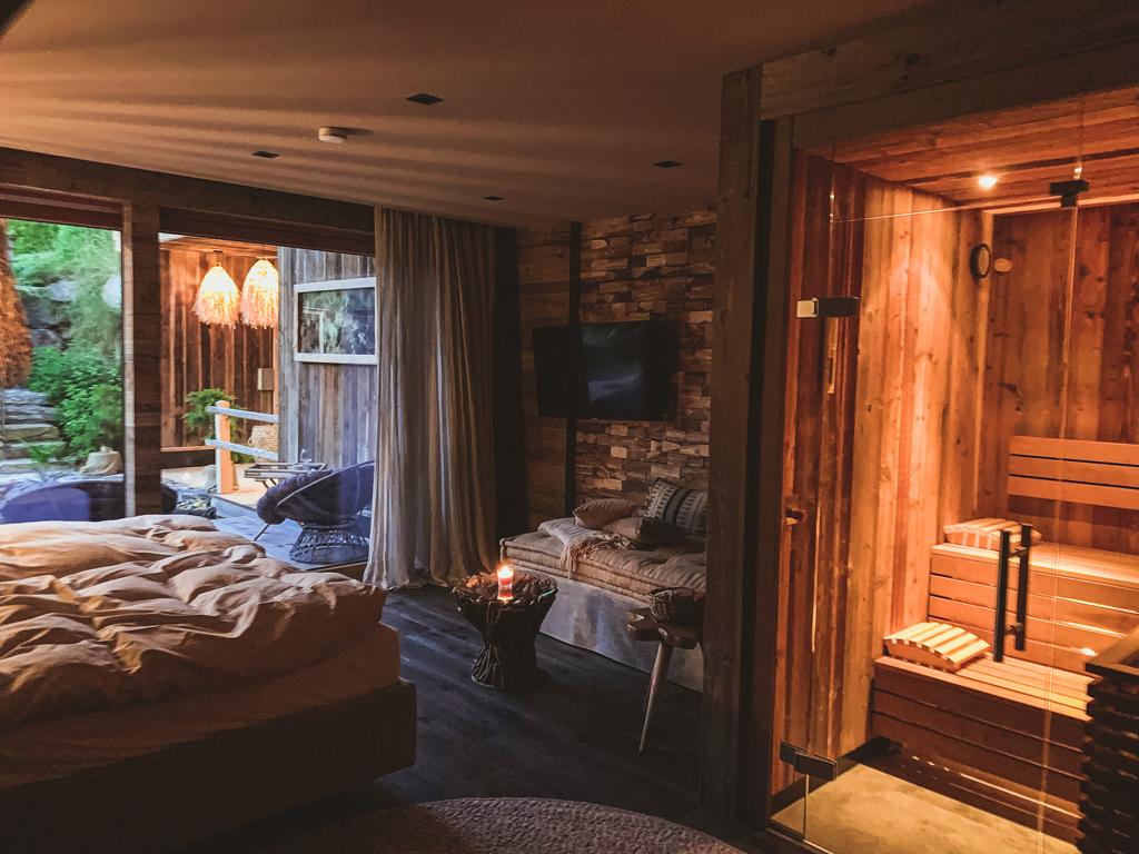Boho Hotel Jufenalm Zimmer mit Sauna