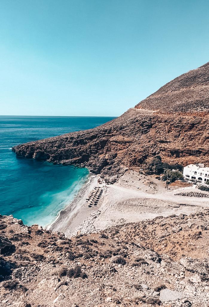 Illingas Beach Kreta Bucht Aussicht Meer