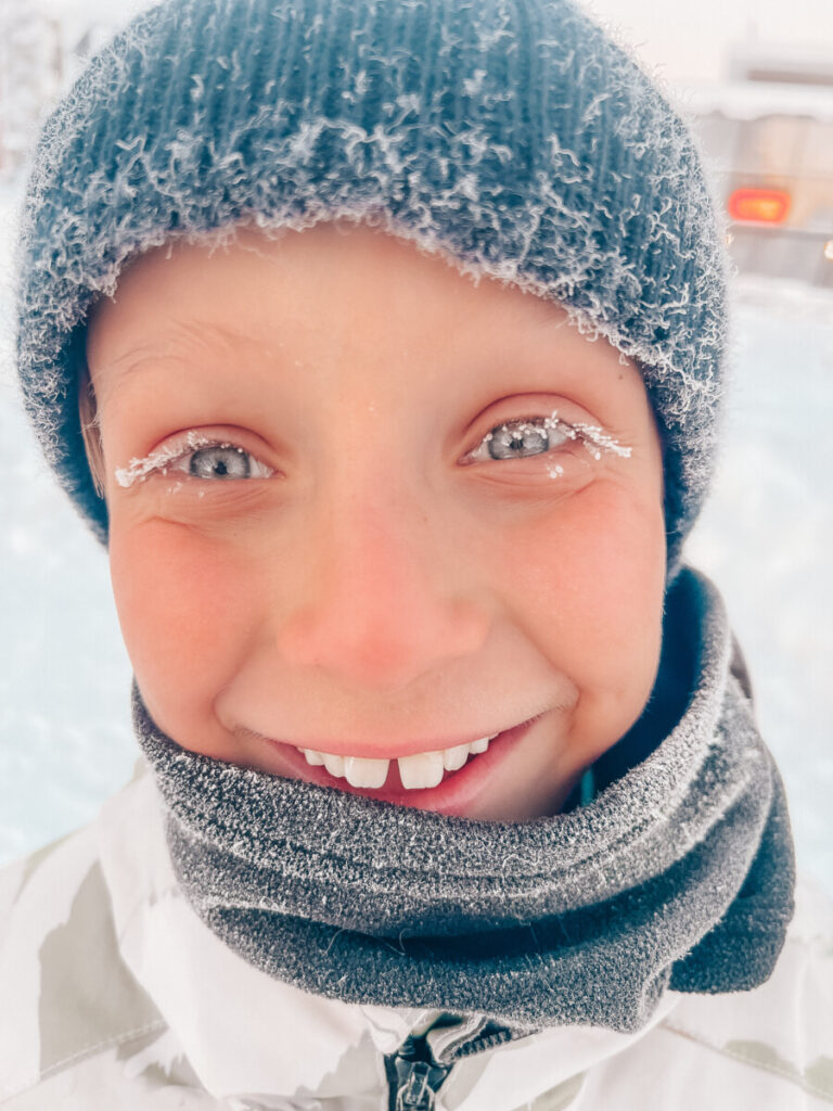 Gefrorene Wimpern Lappland